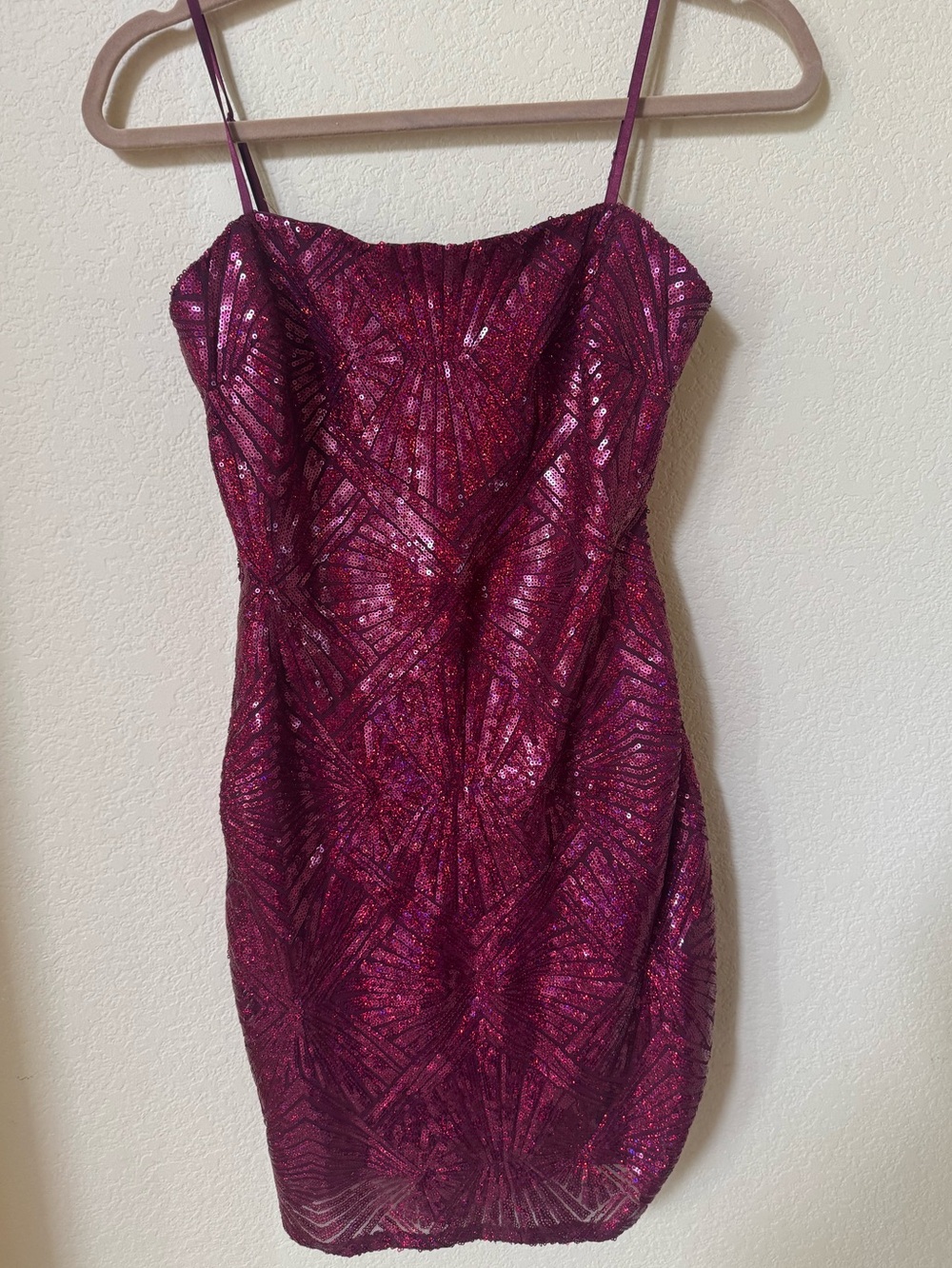 City Studio Homecoming Party Dress Red Sparkly Dress Size 7/8